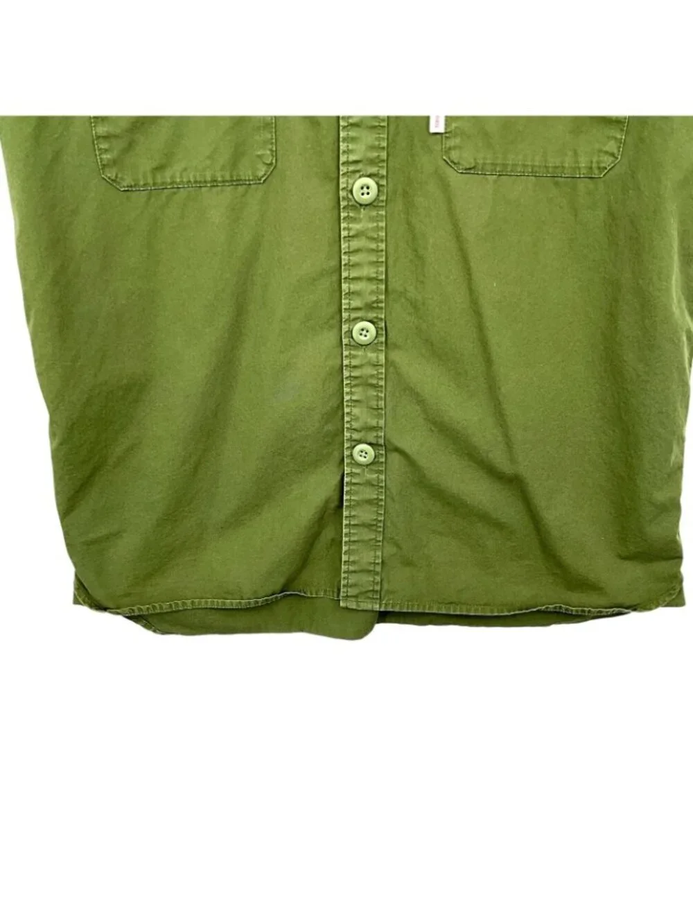 Topo Designs Field Shirt Mens Medium Green Short Sleeve Button Up Cotton Organic